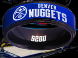 Denver Nuggets Ring: Blue & Black Wedding Band | Sizes 5 - 15 | #Denver #Nuggets #5280