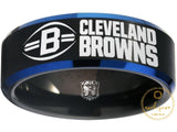 Cleveland Browns Ring Black & Blue Wedding Band | Sizes 6-13 | #browns #dawgpound