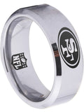 49ers Ring | Silver Wedding Ring | Sizes 4-17 #49ers