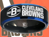 Cleveland Browns Ring Black & Blue Wedding Band | Sizes 6-13 | #browns #dawgpound